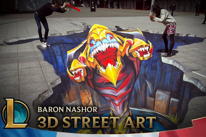 MSI 2018 : Baron Nashor en street art 3D au Zenith de Paris